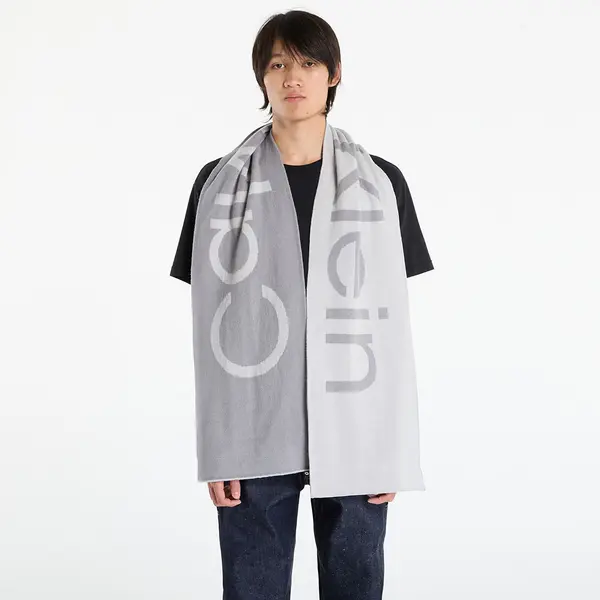 Calvin Klein Šali Calvin Klein Bold Logo 2-Tone Wool Scarf Grey Universal