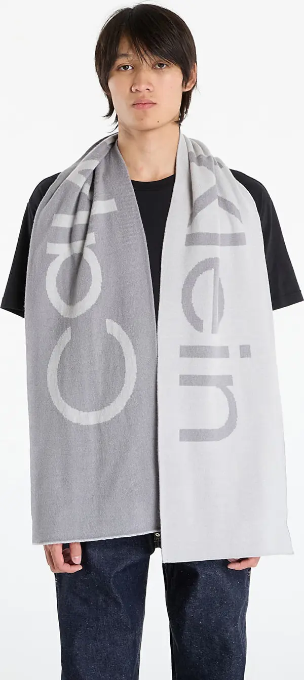 Calvin Klein Šali Calvin Klein Bold Logo 2-Tone Wool Scarf Grey Universal