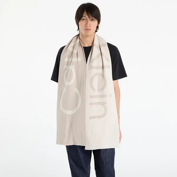 Calvin Klein Šali Calvin Klein Bold Logo 2-Tone Wool Scarf White Universal