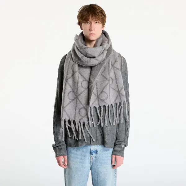 Calvin Klein Šali Calvin Klein Emblem Aop Brushed Scarf Grey Universal