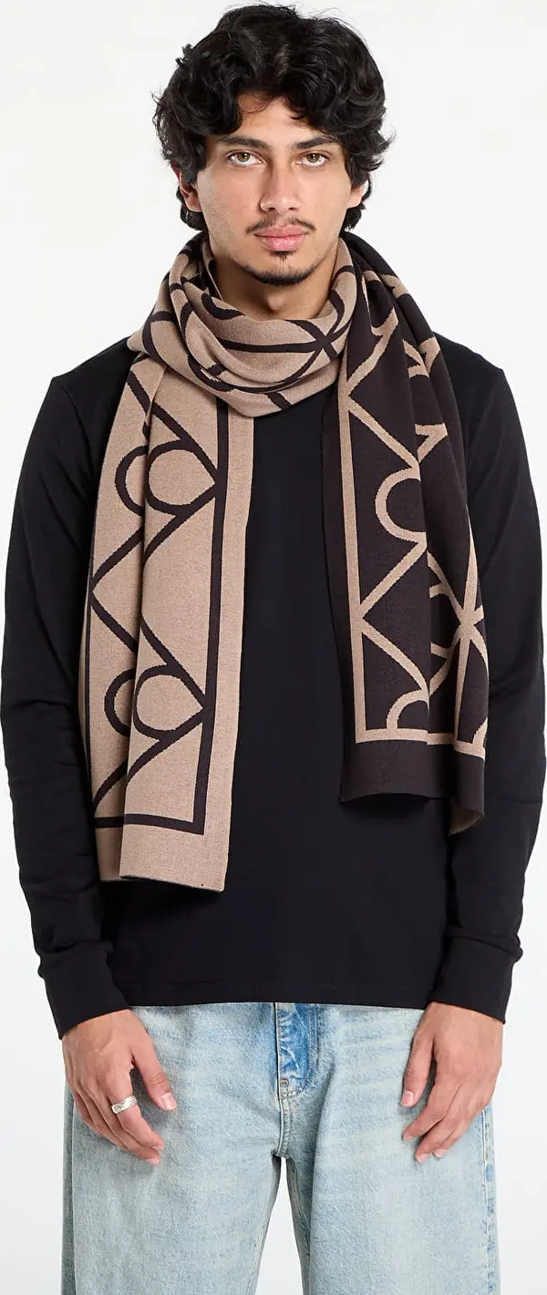 Calvin Klein Šali Calvin Klein Emblem Aop Jcq Fine Scarf Black Universal