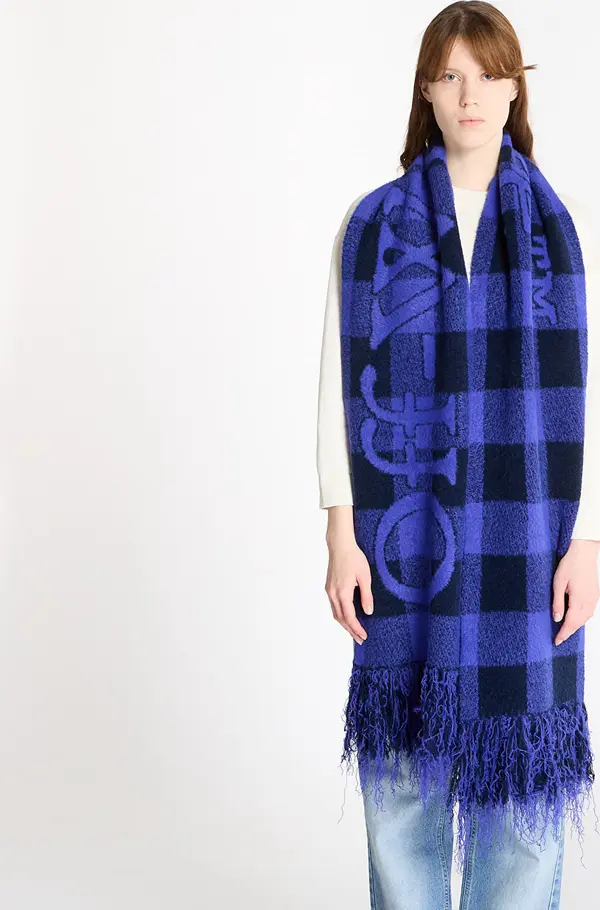 Off-White Šali Off-White Bookish Check S Cobalt Blue/ Light Blue Universal