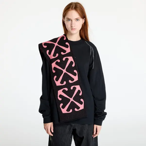 OFF-WHITE KIDS Šali Off-White Kids Arrow Diag Scarf Black/ Pink Universal