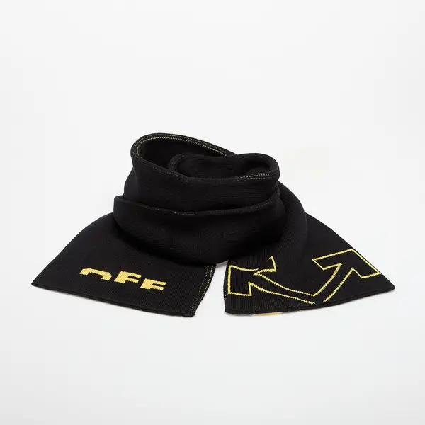 OFF-WHITE KIDS Šali OFF-WHITE KIDS Type Logo Scarf Black/ Yellow Universal