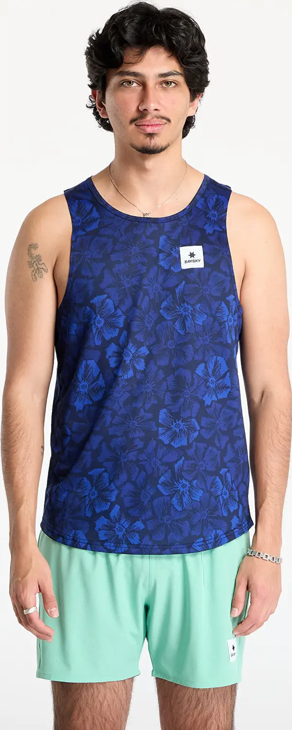 SAYSKY SAYSKY Flower Combat Singlet Blue AOP L