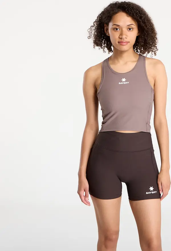 SAYSKY SAYSKY W Combat Rib Crop Top Taupe L