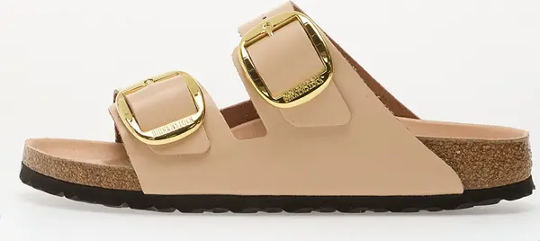 Birkenstock Sneakers Birkenstock Arizona Big Buckle Natural Leather Patent Women High-Shine New Beige EUR 41