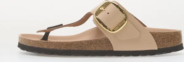 Birkenstock Sneakers Birkenstock Gizeh Big Buckle Natural Leather Patent Women High-Shine New Beige EUR 38