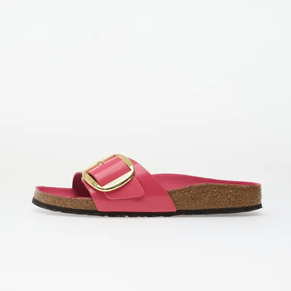 Birkenstock Sneakers Birkenstock Madrid Big Buckle Natural Leather Patent Women High-Shine Fuchsia Tulip EUR 37