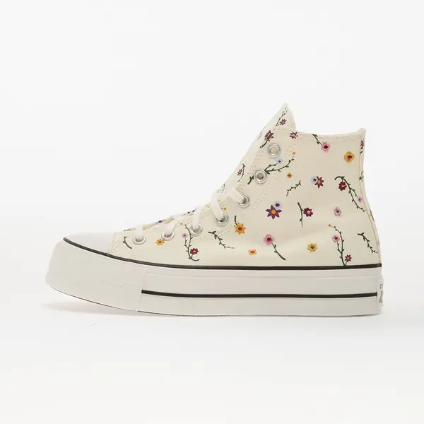 Converse Sneakers Converse Chuck Taylor All Star Lift Platform Embroidered Blooms Hi Egret/ Vintage White/ Black EUR 38