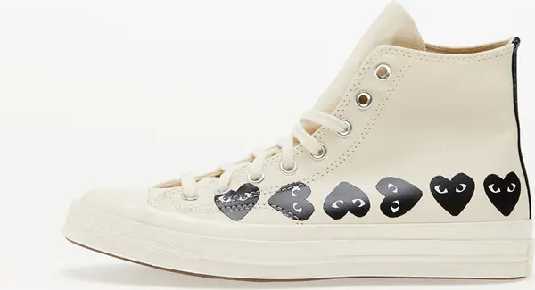 Comme des Garçons PLAY Sneakers Converse x Comme des Garcons PLAY Chuck 70 Hi Multi Heart Milk/ Black/ Egret EUR 36.5