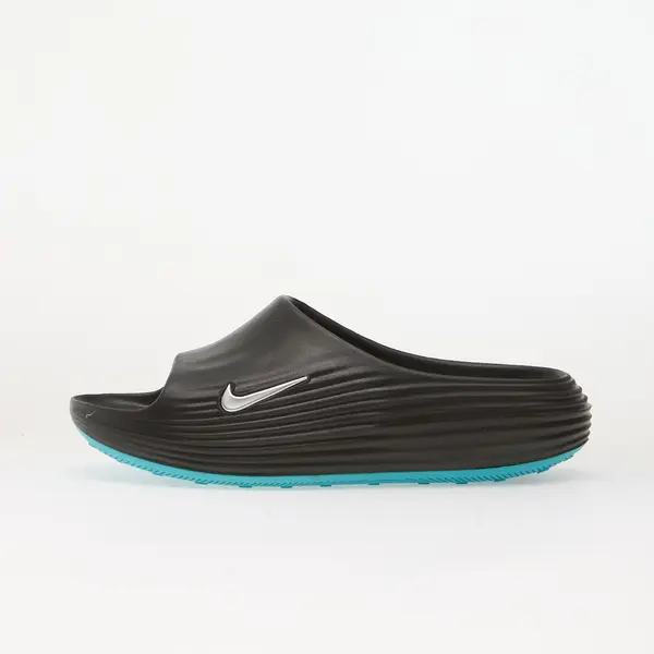 Nike Sneakers Nike ReactX Rejuven8 Men's Slides Black/ Metallic Silver-Gamma Blue EUR 40
