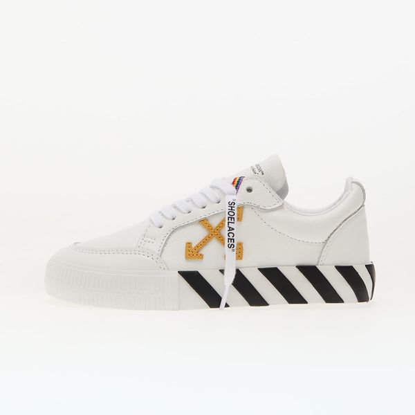 OFF-WHITE KIDS Sneakers Off-White Kids Vulcanized Leather White Ocher Yellow EUR 32