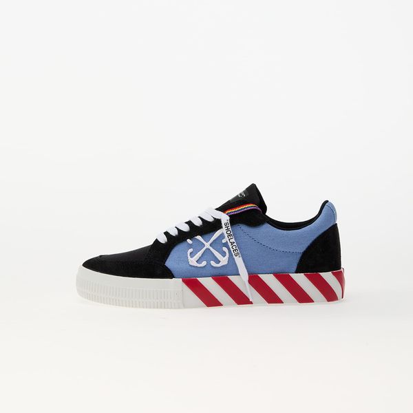 OFF-WHITE KIDS Sneakers Off-White Low Vulcanized Canvas/ Suede Black - Light Blue EUR 33