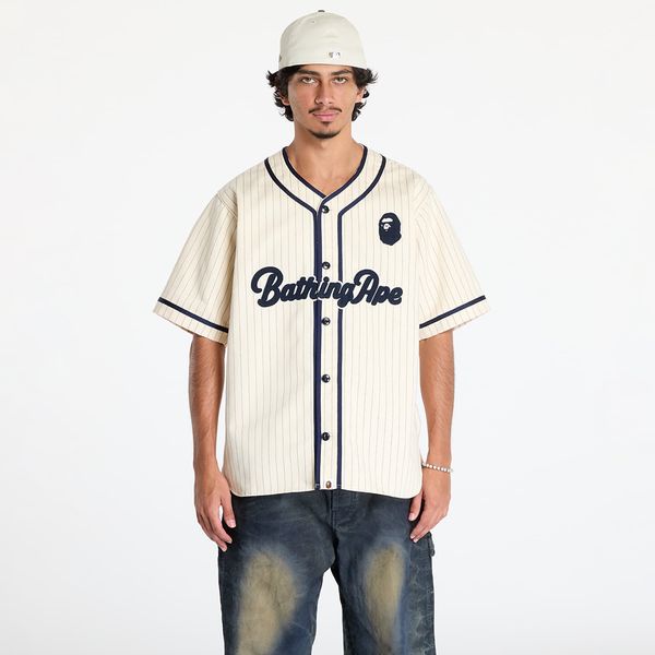 A BATHING APE Srajca A BATHING APE A Bathing Ape Baseball Shirt Ivory L