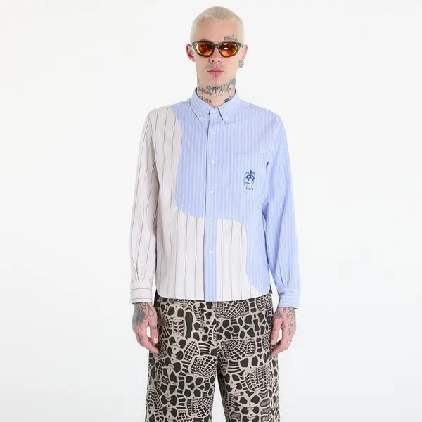 Brain Dead Srajca Brain Dead BBC Organic Panel Oxford Button Up Lb L
