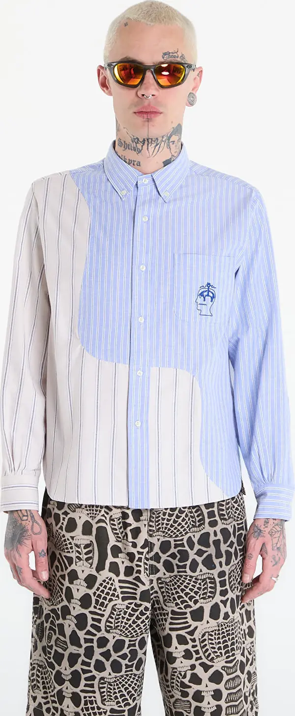 Brain Dead Srajca Brain Dead BBC Organic Panel Oxford Button Up Lb M