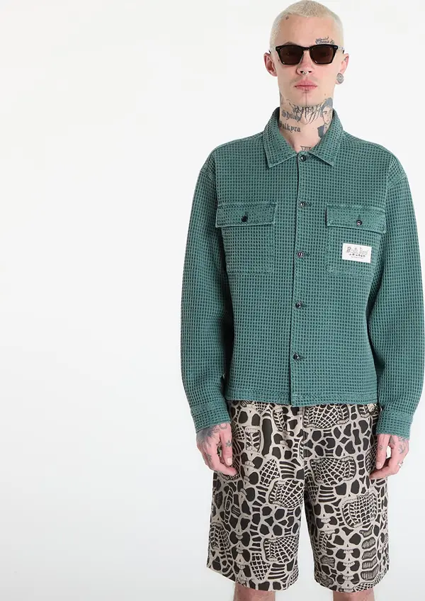 Brain Dead Srajca Brain Dead Waffle Button Front Shirt Pin XL