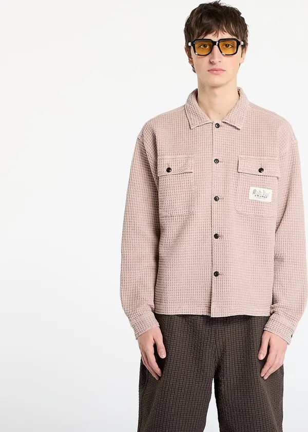 Brain Dead Srajca Brain Dead Waffle Button Front Shirt Sand L