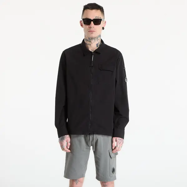 C.P. Company Srajca C.P. Company Organic Gabardine Zipped Lens Overshirt Black S