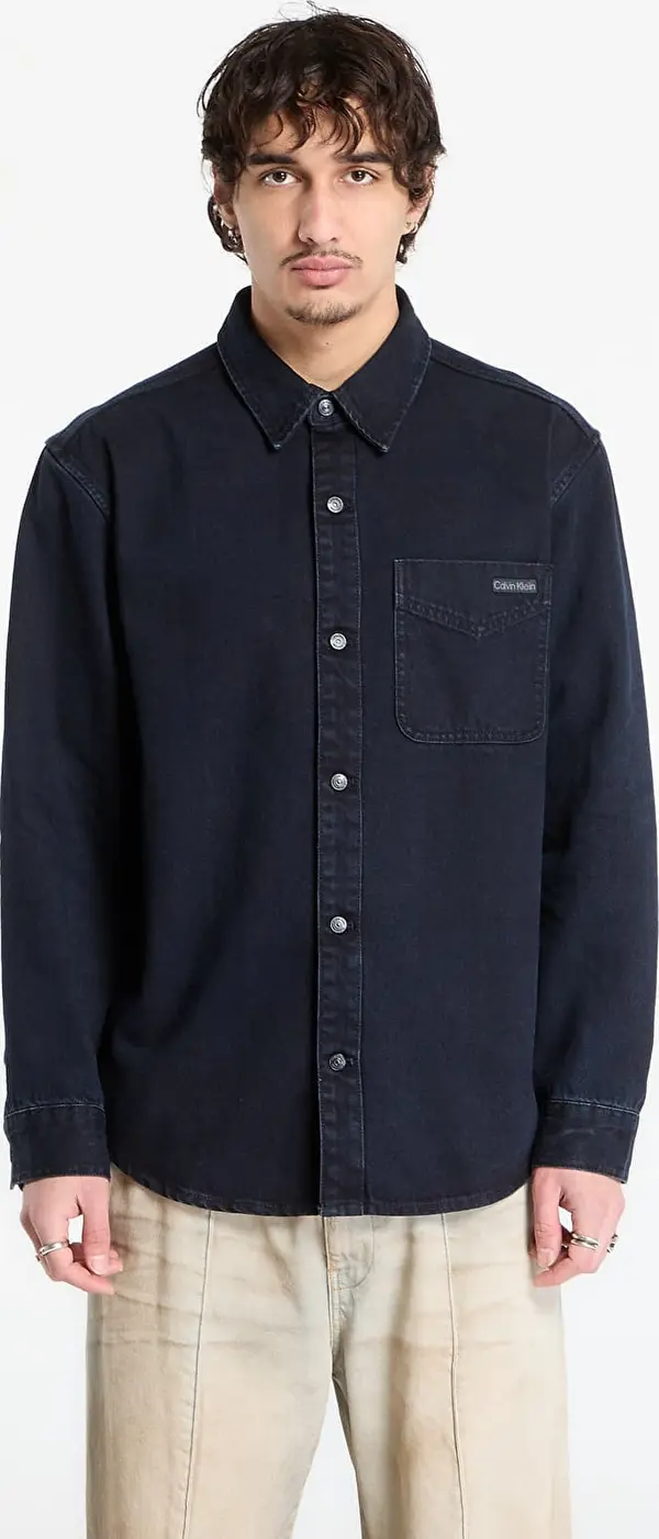 Calvin Klein Srajca Calvin Klein Jeans Blue Black Stone 90S Shirt Blue L