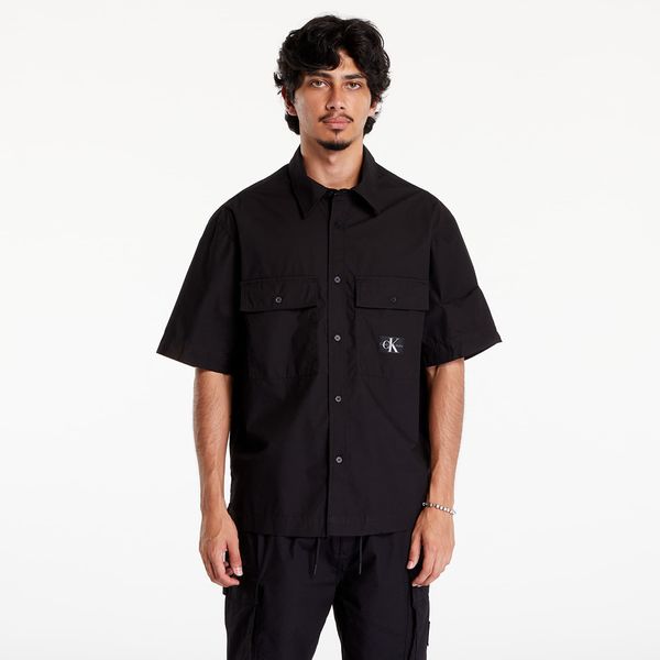 Calvin Klein Srajca Calvin Klein Jeans Cotton Poplin Utility Shirt Black M