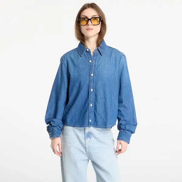 Calvin Klein Srajca Calvin Klein Jeans Cropped Ls Shirt Blue S