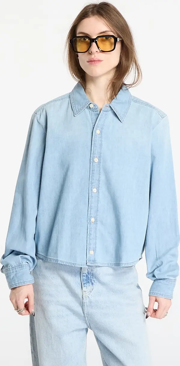 Calvin Klein Srajca Calvin Klein Jeans Cropped Ls Shirt Blue S
