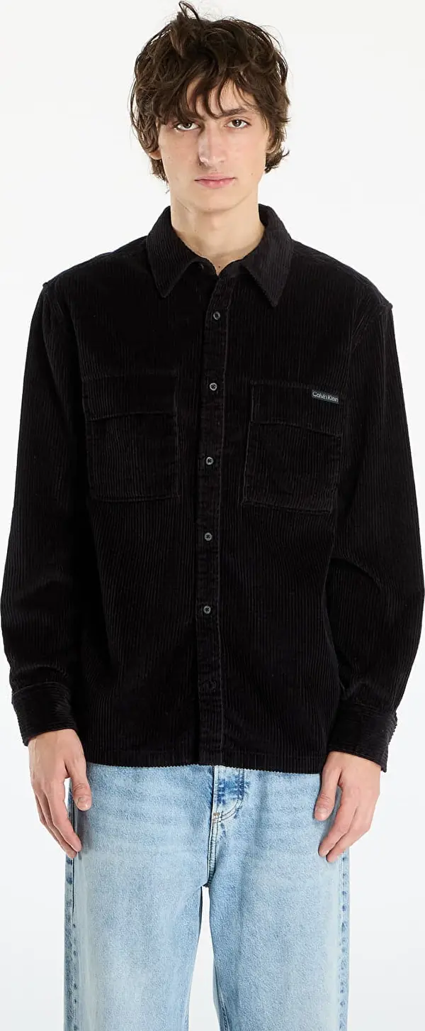 Calvin Klein Srajca Calvin Klein Jeans Ls Corduroy Pocket Shirt Black M