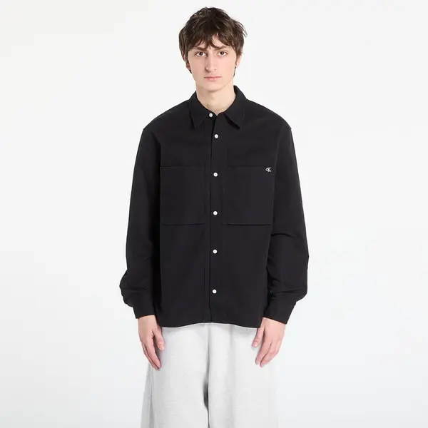 Calvin Klein Srajca Calvin Klein Jeans Ls Cotton Twill Rela Shirt Black S