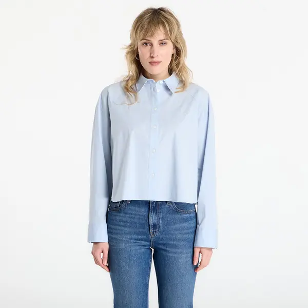 Calvin Klein Srajca Calvin Klein Jeans Solid Boxy Cropped Shirt Grey M