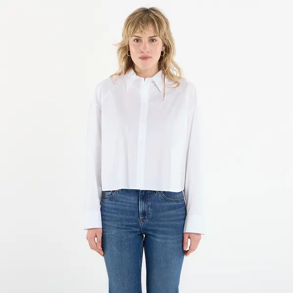 Calvin Klein Srajca Calvin Klein Jeans Solid Boxy Cropped Shirt White M
