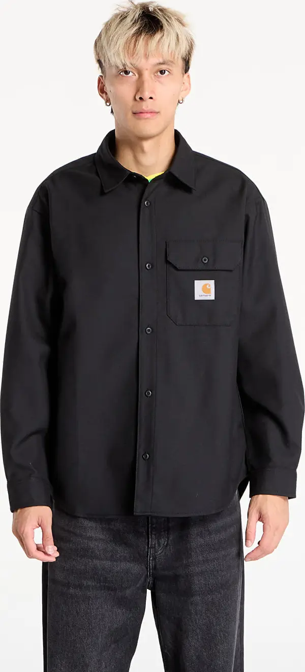Carhartt WIP Srajca Carhartt WIP L/S Ray Shirt UNISEX Black Rigid S