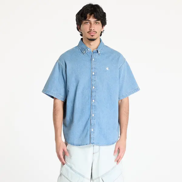 Carhartt WIP Srajca Carhartt WIP S/S Lucas Shirt UNISEX Blue Bleached M