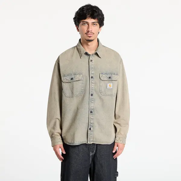 Carhartt WIP Srajca Carhartt WIP Tigan Shirt Jacket UNISEX Blue/ Leather Garment Dyed M