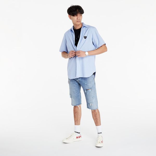 Comme des Garçons PLAY Srajca Comme des Garçons PLAY Black Heart Striped Shirt Blue/ White L