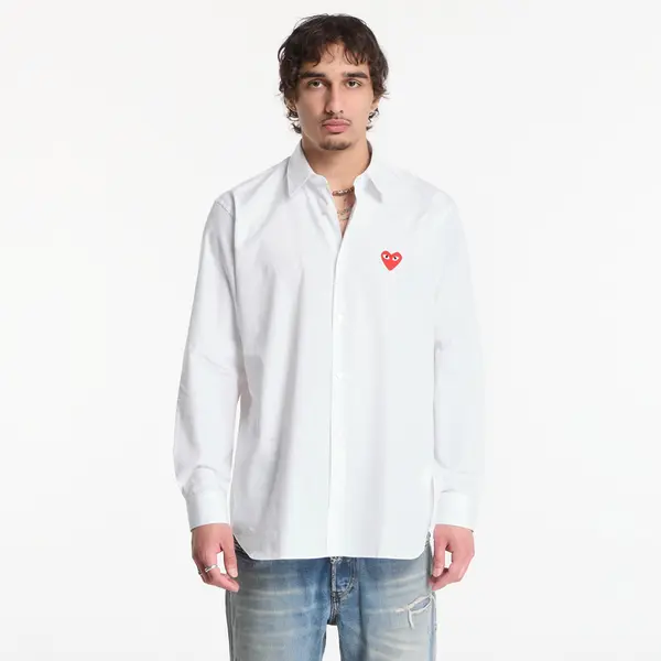 Comme des Garçons PLAY Srajca Comme des Garçons PLAY Shirt Red Emblem Woven UNISEX White L