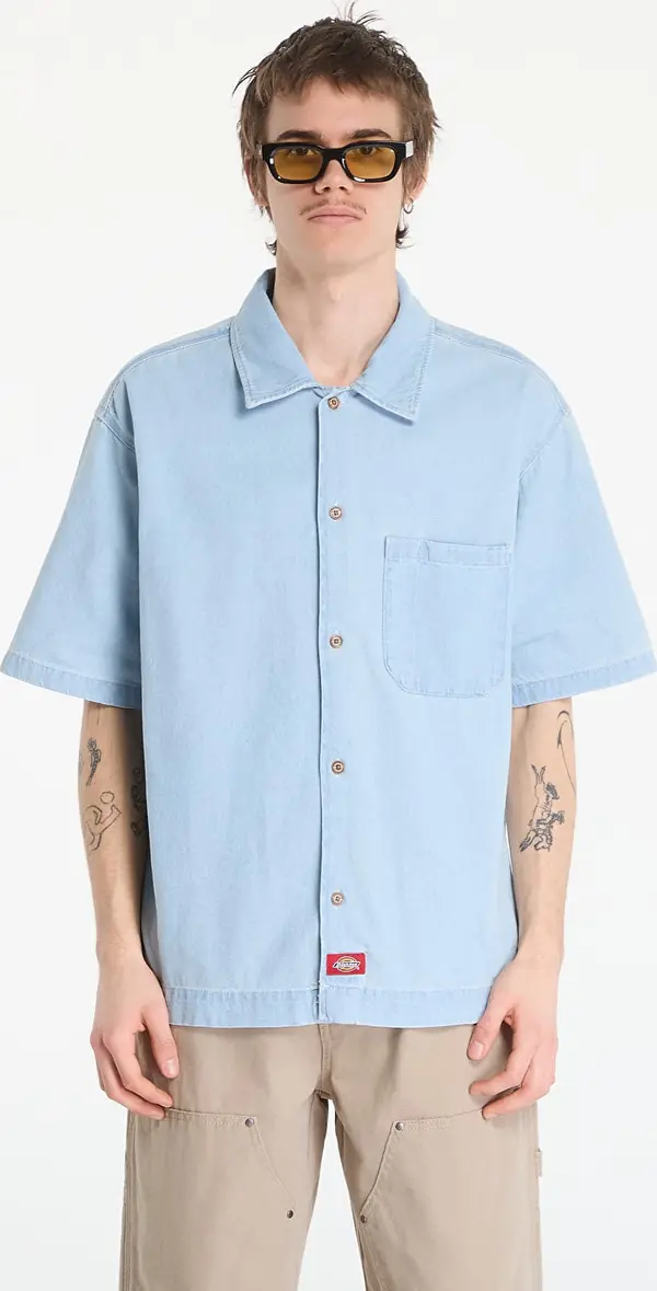 Dickies Srajca Dickies Denim Shirt Ss Fog Blue S