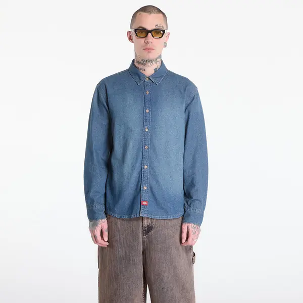 Dickies Srajca Dickies Lightweight Denim Shirt Ls Khaki Tntd Blue XXL