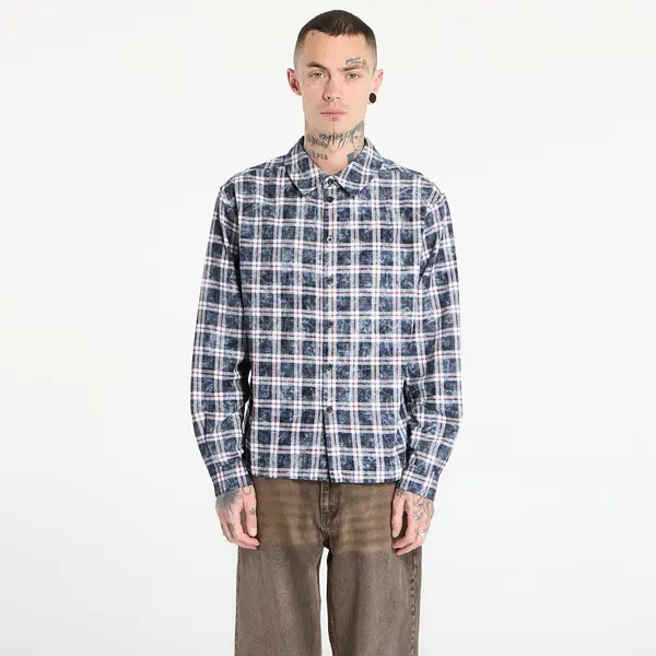 DIME Srajca DIME Plaid Flannel Shirt UNISEX Bleached Navy L