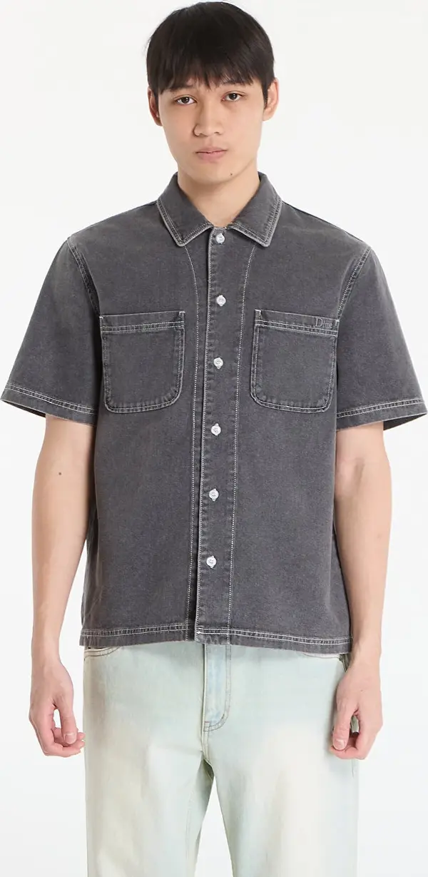 DIME Srajca DIME Stonewash Button Up UNISEX Black Washed M