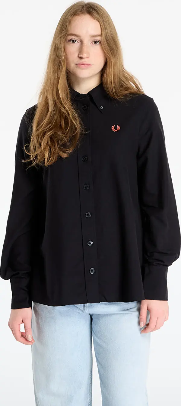 FRED PERRY Srajca FRED PERRY Button Down Shirt Black 6