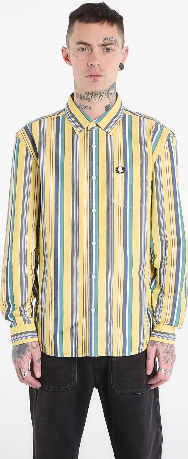 FRED PERRY Srajca FRED PERRY Relaxed Stripe Shirt Lemon Barley M
