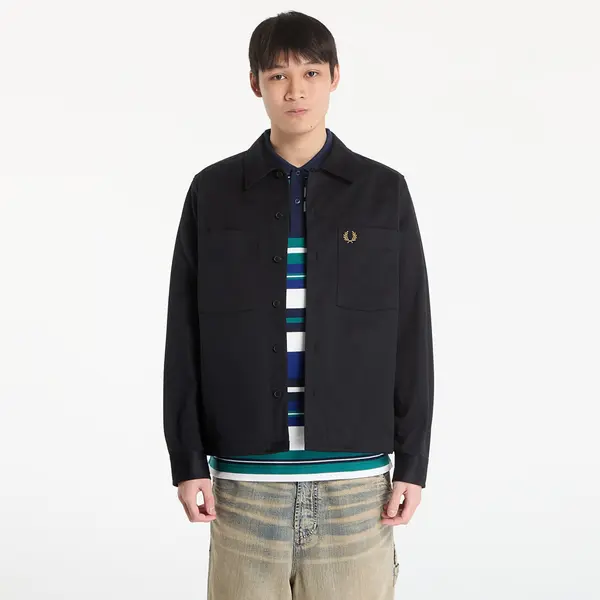 FRED PERRY Srajca FRED PERRY Twill Overshirt Black XL