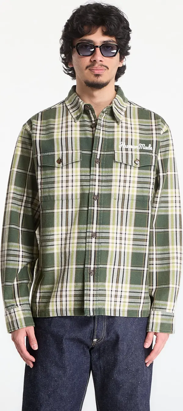 HUMAN MADE Srajca HUMAN MADE Check Shirt UNISEX Green M