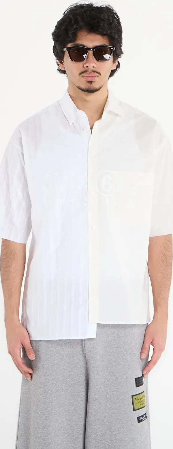 MM6 Srajca MM6 Short-Sleeved Shirt Dark Grey Melange/ Brown 52