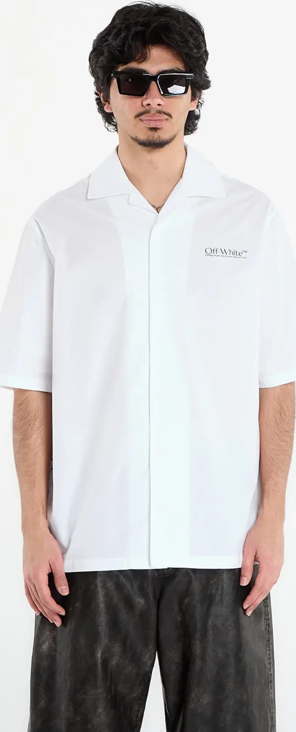 Off-White Srajca Off-White Circle Off Bowling Shirt White S