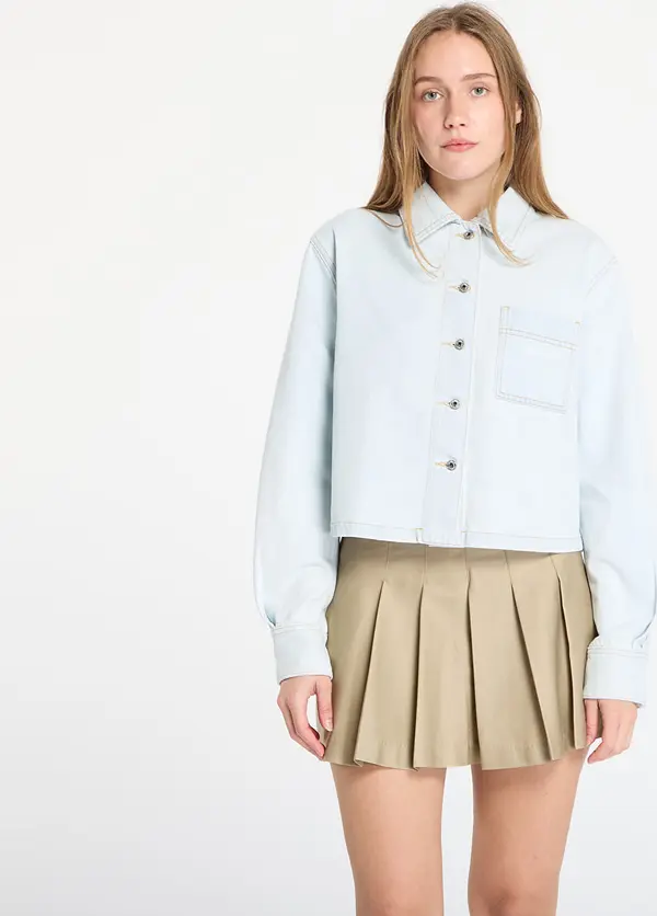 Off-White Srajca Off-White Diag L/S Denim Pajama Shirt Light Blue L