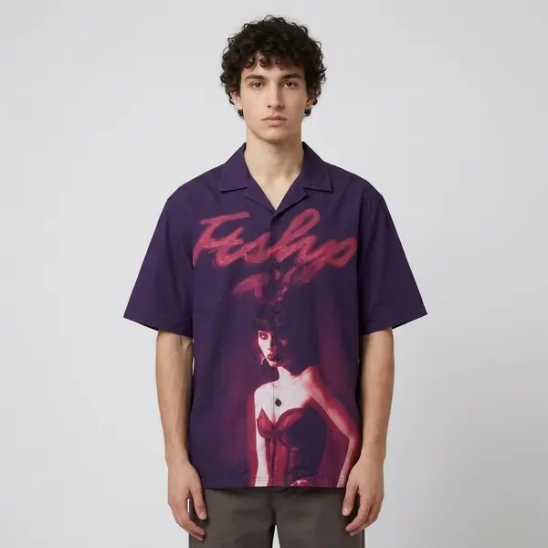 FTSHP Srajca Playboy x FTSHP Camp Shirt Purple L