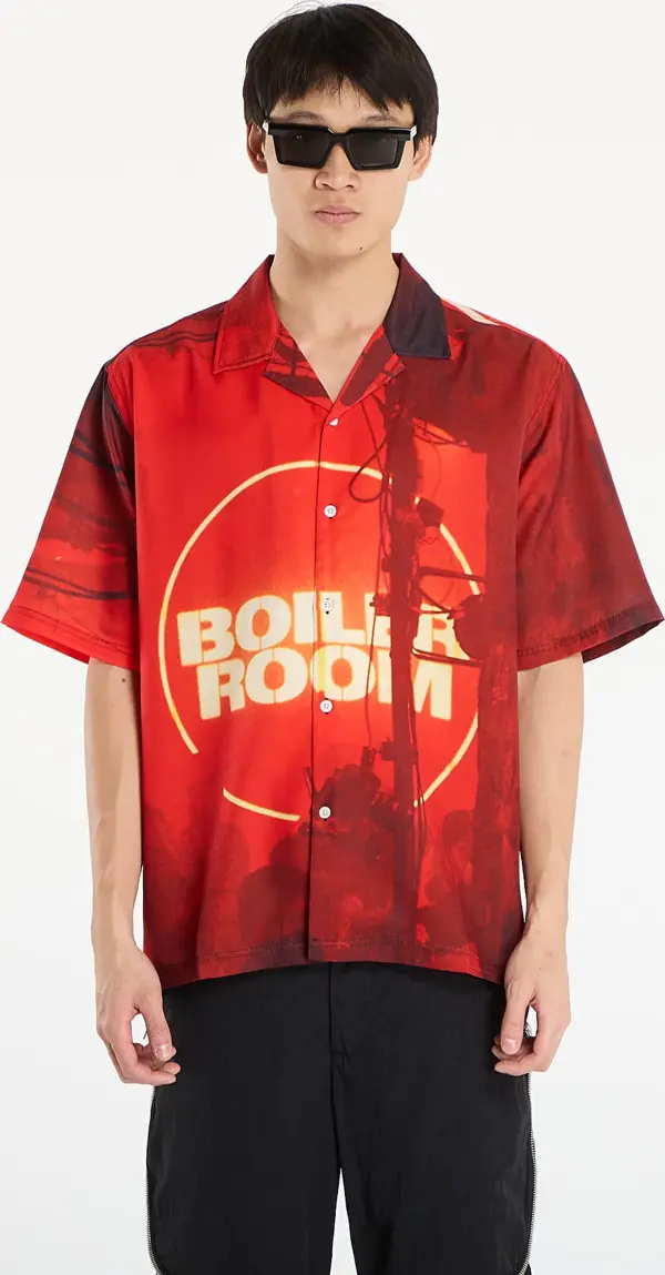 PLEASURES Srajca PLEASURES x Boiler Room Venue Button Up Red L